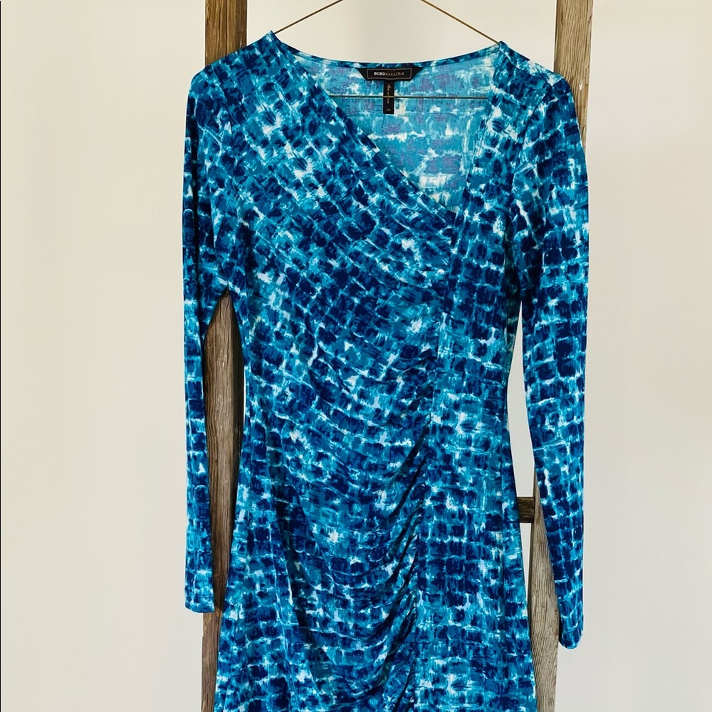 BCBGMaxAzria Ruched Front Style Dress